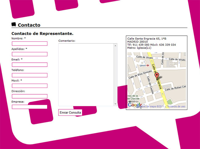 Diseño de Página Web de Pilar Pardo como Freelance en Madrid